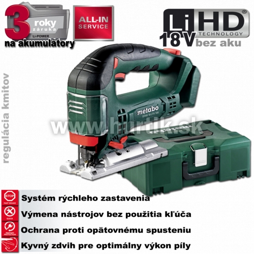 Aku píla priamočiara STAB 18 LTX 100, 18V LiHD [18V, bez aku, nabíjačky, kufor]
