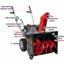 Fréza snehová benzínová SnowLine 620 E II, záber (výška) 51cm x (šírka) 62cm, s pohonom, AL-KO Snow 212 / 5,9HP