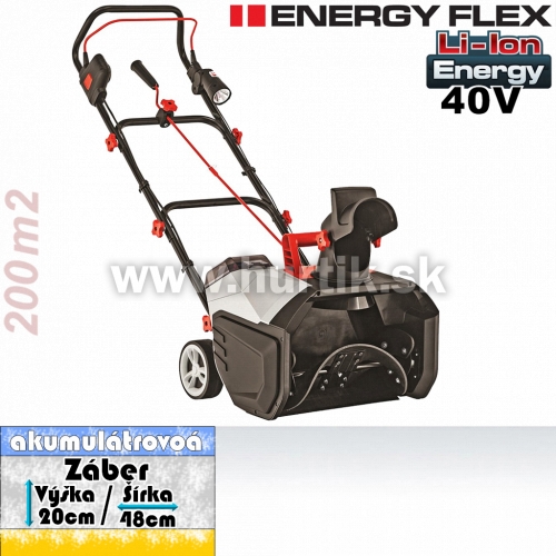 Aku fréza snehová ST 4048 / ENERGY FLEX [36V resp. 40V, bez aku, nabíjačky, krabica]