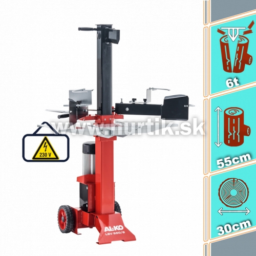 Štiepačka dreva LSV 550/6 na 230V / 6 ton, max. dĺžka polena 550mm, max. priemer kmeňa 300mm