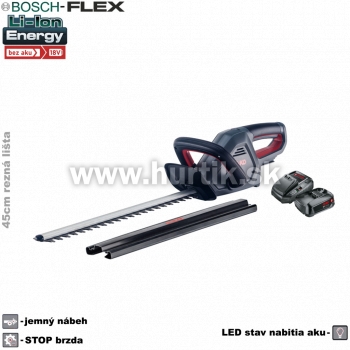 Aku plotostrih HT 1850 / BOSCH FLEX [18V, 1x aku 2,5Ah, nabíjačka, krabica]