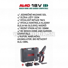 Aku píla reťazová Mini CSV 1815 / BOSCH FLEX [18V, 1x2,5Ah, nabíjačka, krabica]