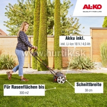 Aku vretenová kosačka 38.4 Li HM Comfort / BOSCH FLEX (batéria a nabíjačka v balení )