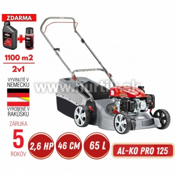 Kosačka benzínová Classic 4.62 P-A Edition, 2v1, bez pohonu, AL-KO PRO 125 QSS / 2,6HP