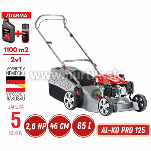 Kosačka benzínová Classic 4.62 P-A Edition, 2v1, bez pohonu, AL-KO PRO 125 QSS / 2,6HP