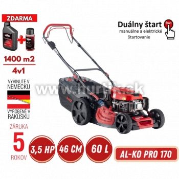 Kosačka benzínová Comfort 46.4 SPED-A, 4v1, s pohonom, AL-K PRO 170 / 3,5HP + el_START