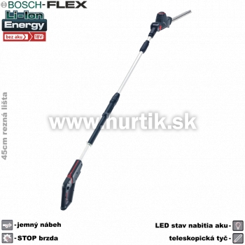 Aku výškový plotostrih HTA 1845 / BOSCH FLEX [18V, bez aku, nabíjačky, krabica]