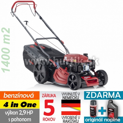 Kosačka benzínová Comfort 46.0 SP-A PLUS, 4 in ONE, s pohonom, AL-KO PRO 145 QSS / 2,9HP