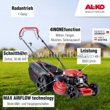 Kosačka benzínová Comfort 51.0 SP-A, 4 in ONE, s pohonom, 2,8HP