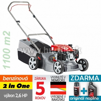 Kosačka benzínová Classic 4.62 P-A Edition, 2 in ONE, bez pohonu, AL-KO PRO 125 QSS / 2,6HP