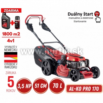 Kosačka benzínová PREMIUM 524 VSED-A , 4 in ONE, s reguláciou pohonu, AL-KO PRO 170 / 3,5HP + el_START