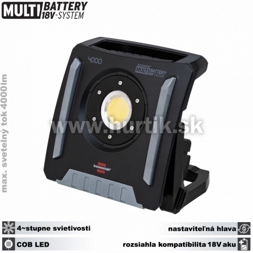 Aku lampa LED MULTI Battery / 4500 lm [18V, bez akumulátorov, nabíjačky, krabica, adaptér MAKITA, METABO, BOSCH, DEWALT, MILWAUKEE]