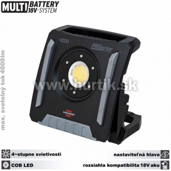 Aku lampa LED MULTI Battery / 4500 lm [18V, bez akumulátorov, nabíjačky, krabica, adaptér MAKITA, METABO, BOSCH, DEWALT, MILWAUKEE]