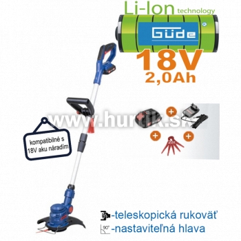 Aku vyžínač RT 18-201-05 [18V, 1x aku 2,0Ah, nabíjačka, krabica]