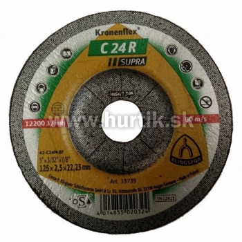 Kotúč rezný 125x2,5x22,2 / C 24 R SUPRA (kameň, betón, liatina)