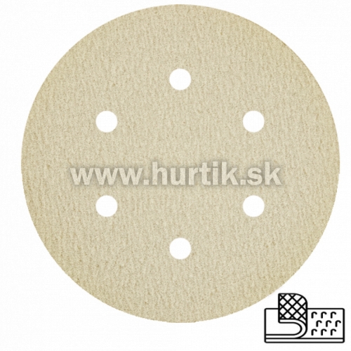 Výsek kruhový Suchý Zips 150 mm, K 40 / PS 33 CK GLS3/6 dier (farba, lak, tmel, drevo, plasty)