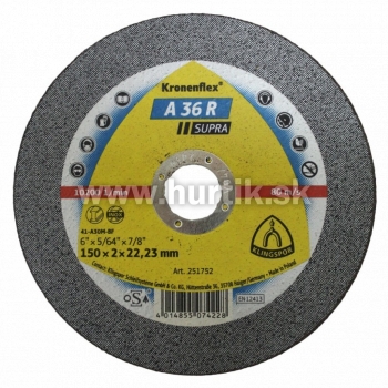 Kotúč rezný 150x2,0x22,2 / A 36 R SUPRA (nerez)