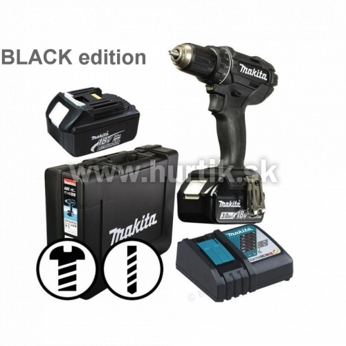 _Aku skrutkovač DDF482RFEB, BLACK edition / LXT [18V, 2x aku 3,0Ah, nabíjačka, kufor]