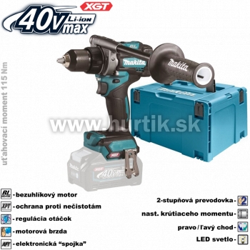 Aku skrutkovač DF001GZ01 / XGT [40V, bez aku, nabíjačky, kufor]