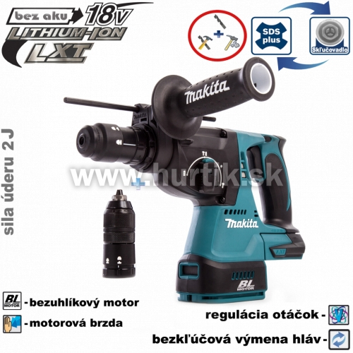 Aku kladivo kombinované DHR243Z / SDS+ / LXT [18V, bez aku, nabíjačky, krabica]
