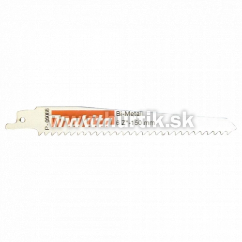 List pílový do chvostovej píly 150mm / 1ks (oceľové a liatinové rúry 3-12mm, farebné kovy, izolačný materiál, drevo s klincami)