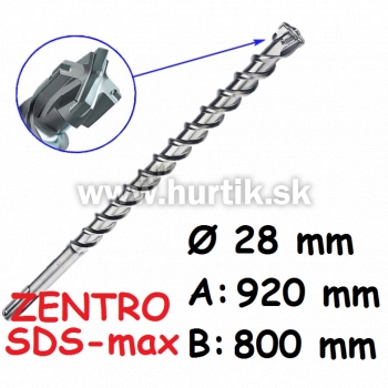 Vrták SDS-max 28x920 / ZENTRO MAX
