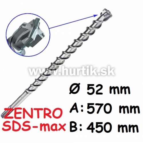 Vrták SDS-max 52x570 / ZENTRO MAX