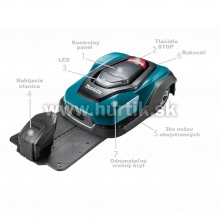 Aku robotická kosačka RM350D / do 3500 m2 / LXT [18V zabudovaný, nabíjačka, krabica]