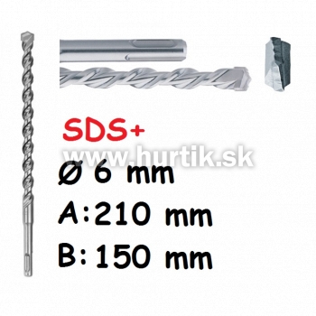 Vrták SDS+  6x210 V Plus