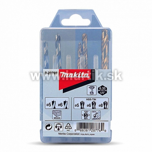 Sada vrtákov s upínaním 1/4