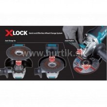 Aku brúska uhlová DGA519Z X-LOCK / LXT [18V, bez aku, nabíjačky, krabica]