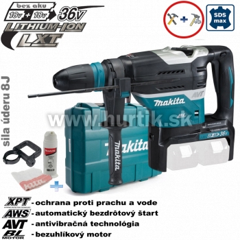 Aku kladivo DHR400ZKUN / LXT [2x18V, bez aku, nabíjačky, kufor]