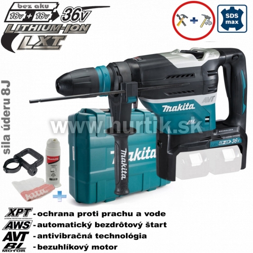 Aku kladivo DHR400ZKUN / LXT [2x18V, bez aku, nabíjačky, kufor]