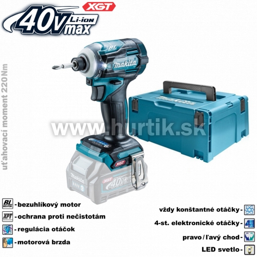 Aku rázový uťahovač TD001GZ02 / XGT [40V, bez aku, nabíjačky, kufor]