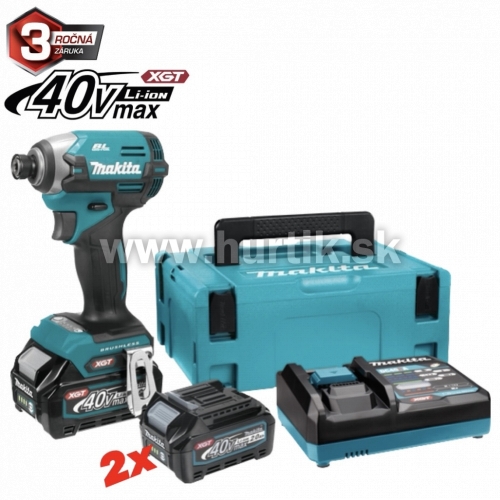Aku rázový uťahovač TD003GA201/ XGT [40V, 2x aku 2Ah, nabíjačka, kufor]