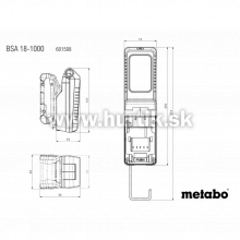 Aku lampa BSA 18-1000 [18V, bez aku, nabíjačky, krabica]