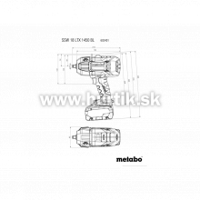 Aku rázový uťahovač SSW 18 LTX 1450 BL - bezuhlíkový, 18V LiHD [18V, bez aku, nabíjačky, kufor]