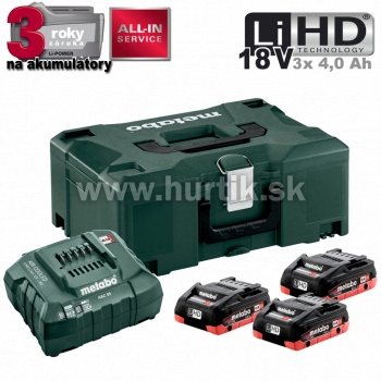 _Aku Set 3x LiHD 4,0 Ah + Nabíjačka [18V, 3x aku 4,0Ah, nabíjačka, kufor]