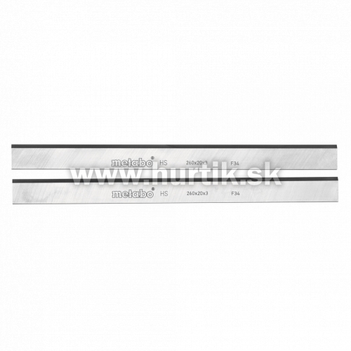 Nože hobľovacie 260 x20 x 3 mm, pre HC 260 (pre všetky mäkké a tvrdé drevá, dajú sa dodatočne nabrúsiť, pre tieto nože je nutná súprava 0911030845)