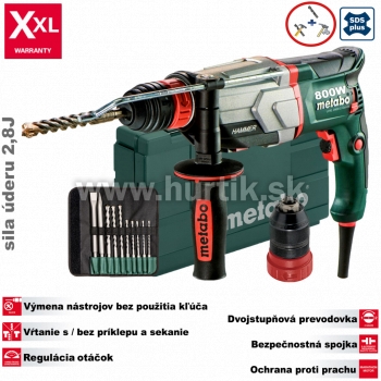 Kladivo kombinované UHE 2660-2 Quick SET / 800W / 2,8J / 3,1kg [rýchloupínacie skľučovadlo, kufor]