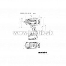 Aku rázový uťahovač SSW 18 LTX 1450 BL - bezuhlíkový, 18V LiHD [18V, bez aku, nabíjačky, kufor]