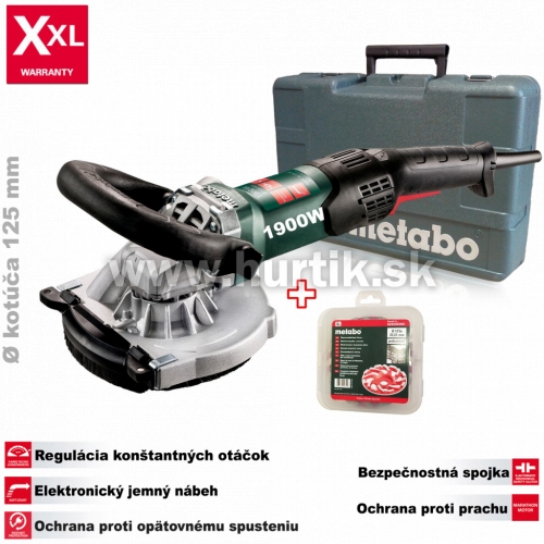 Fréza renovačná RSEV 19-125 RT + brúsny kotúč na betón