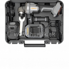 Aku brúska AG125A / 20V, 1x Aku 4Ah, nabíjačka, kufor/