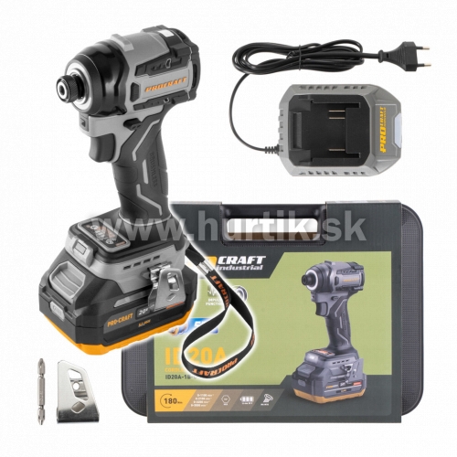 Aku rázový uťahovač ID20A [20V, 1x aku 4,0Ah, nabíjačka, kufor]