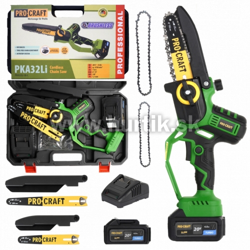 Aku píla reťazová PKA32Li [20V, 1x aku 4,0Ah, nabíjačka, kufor]