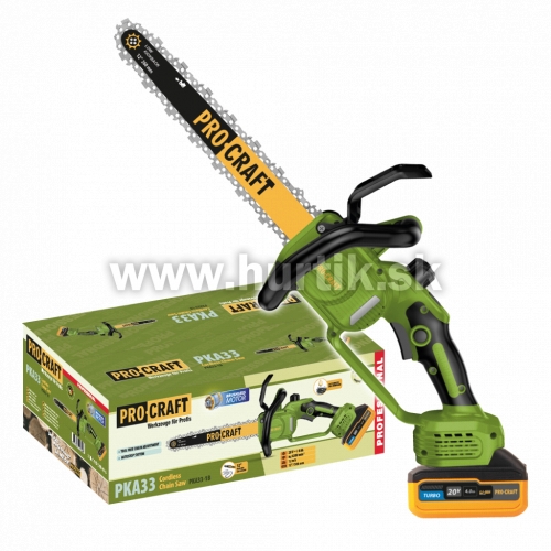 Aku píla reťazová PKA33-1bi [20V, 1x aku 4,0Ah, nabíjačka, kufor]