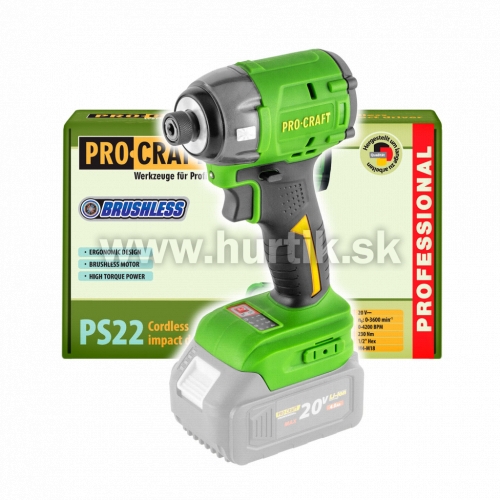 Aku rázový uťahovač PS22bb [20V, bez aku, nabíjačky, krabica]