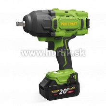 Aku rázový uťahovač PWA82-1b-c / 20V, 1x Aku 4Ah, nabíjačka, kufor/