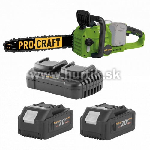 Aku píla reťazová SPCA42/2-20/4-20/2 / 20V, 2x aku 4,0Ah, krabica/