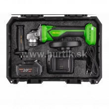 Aku brúska uhlová PGA22 [20V, 1x aku 4,0Ah, nabíjačka, kufor] + set príslušenstva